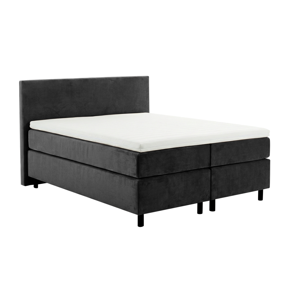 Boxspring Met Topper - Zwart