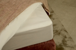 Molton matrasbeschermer 160x200 cm met waterdichte TPU achterkant