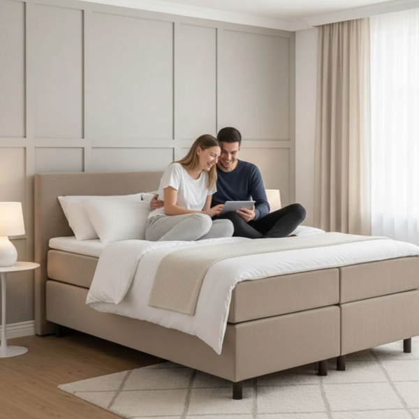 Boxspring met comfort topper van 8 cm