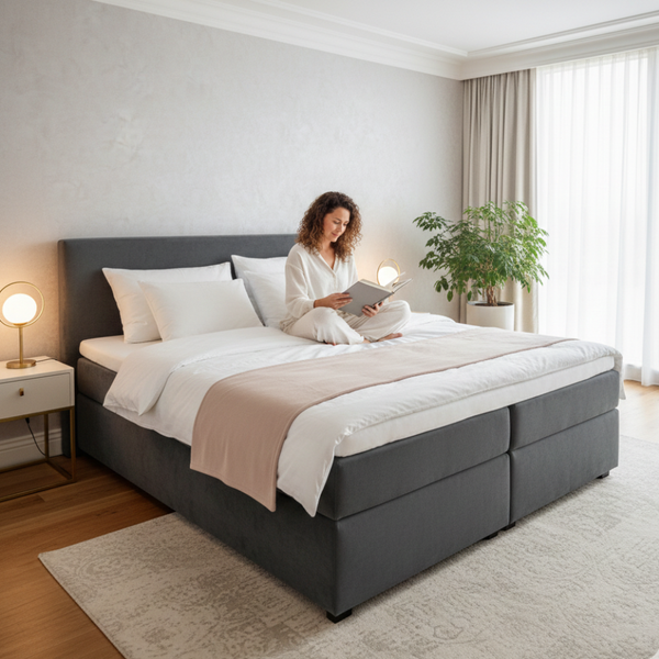 Boxspring met comfort topper van 8 cm