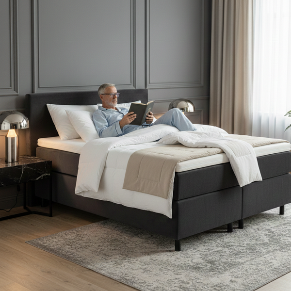 Boxspring met comfort topper van 8 cm