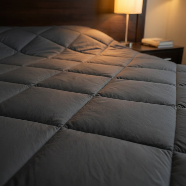 Cotton Eazzzy Quilt Percale Katoen – Luxe Bedsprei - Donker Grijs