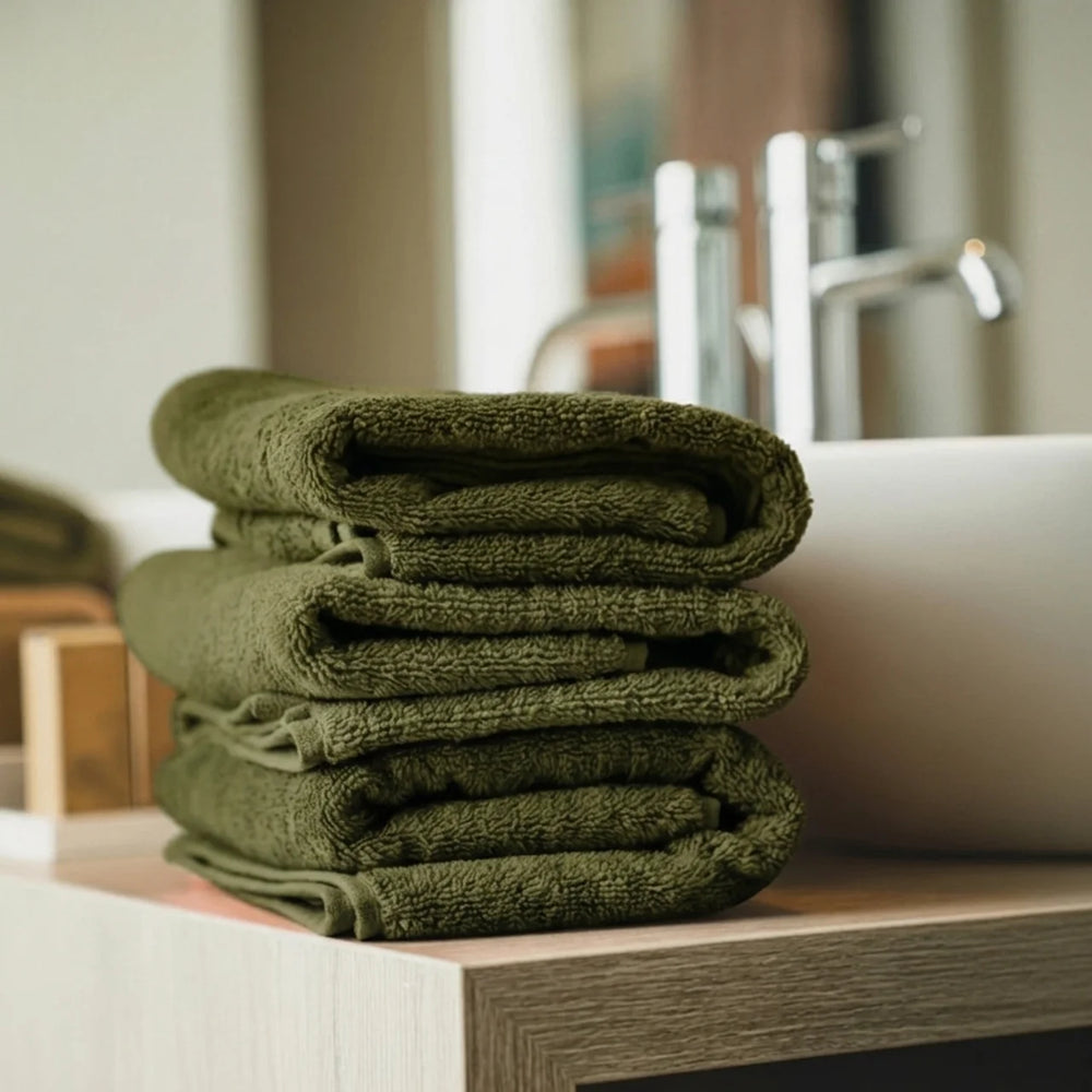 Handdoek - Olive Green